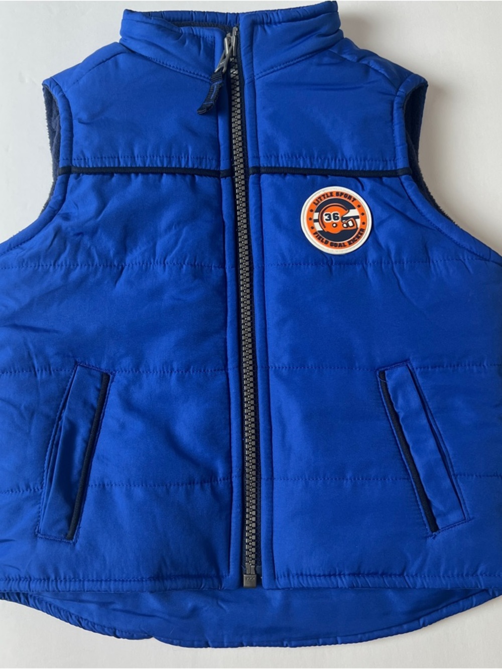 Carter’s Kids Blue Puffer Vest with Zip - boys 12 months
